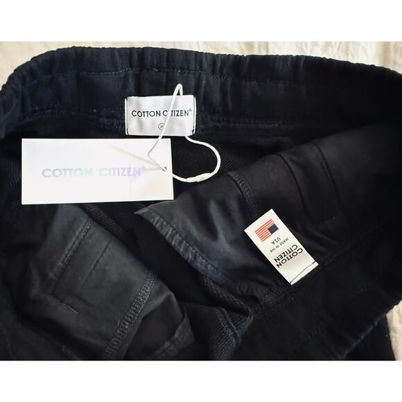Women's Cotton Citizen Sweatpants Zip Pockets All Black Size Medium NWT - Picture 4 of 12